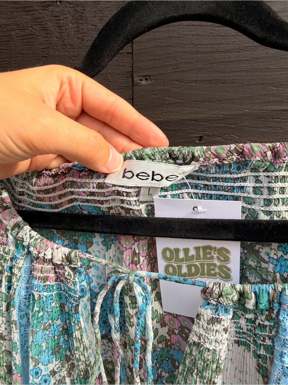 bebe Floral Off the Shouldet Top